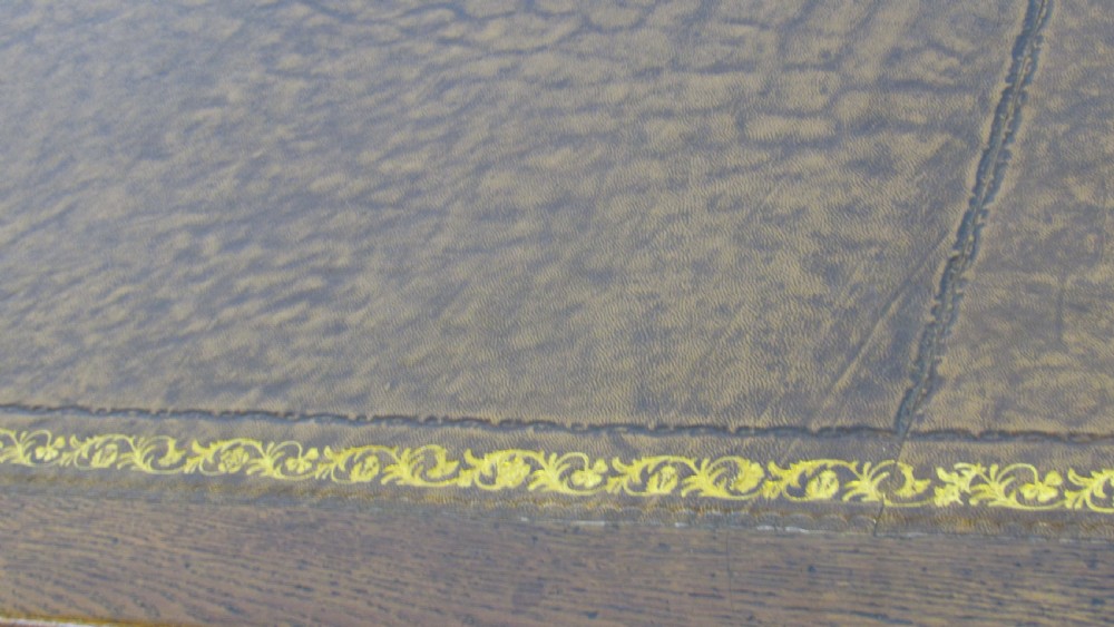 19th century oak pedestal desk  View V