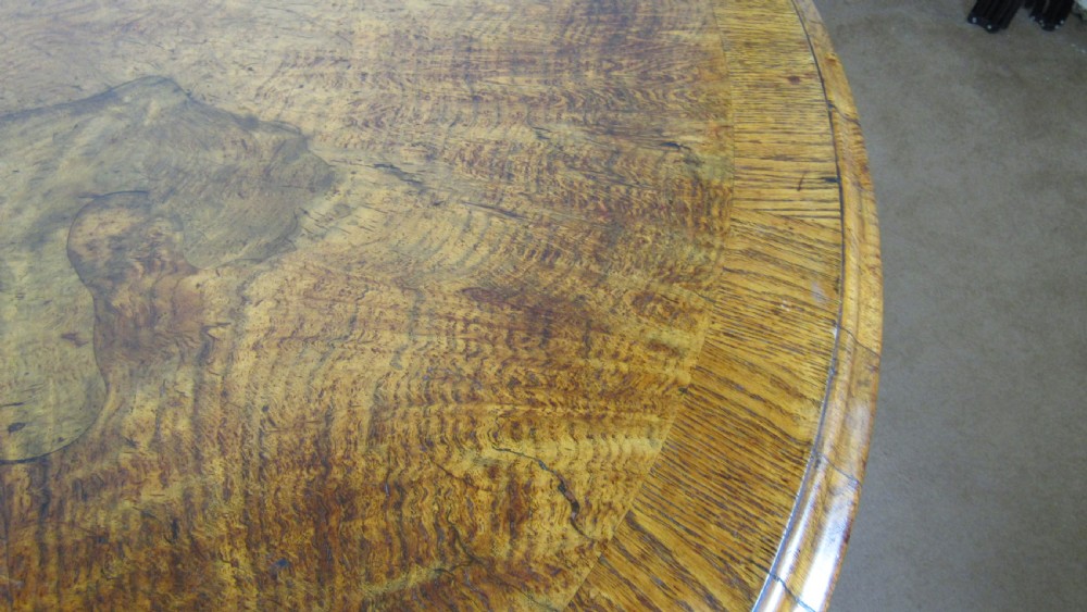 Superb pollard oak centre table  View XIII