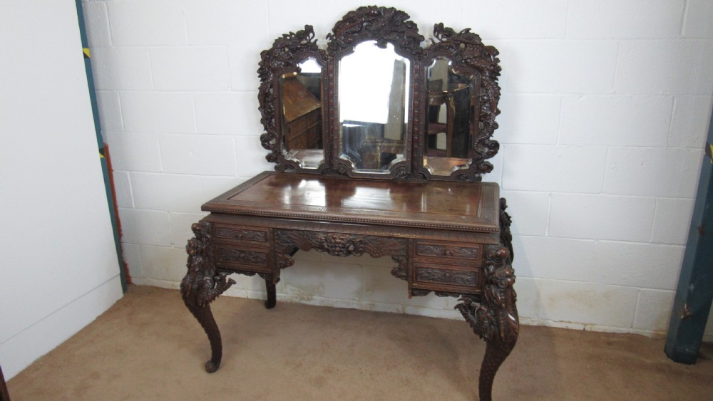 Fantastic carved dressing table  
