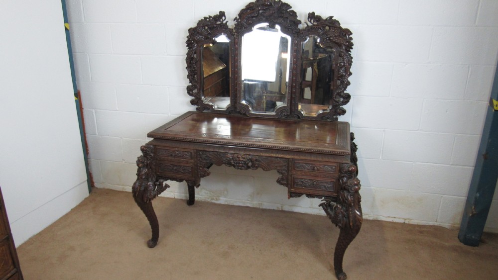 Fantastic carved dressing table   View II