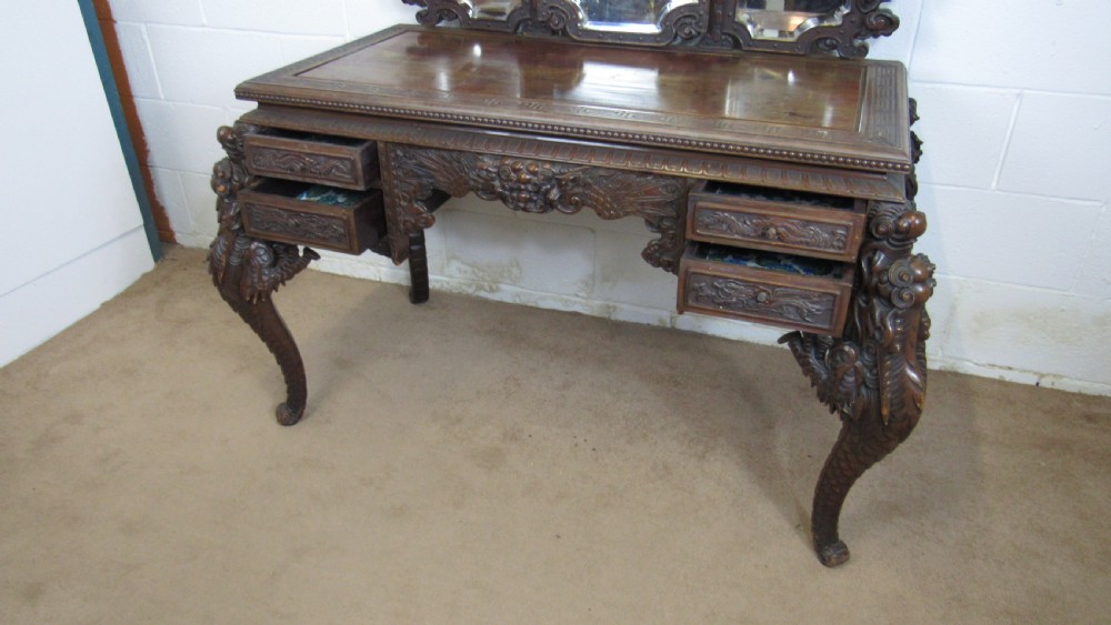 Fantastic carved dressing table   View XIX