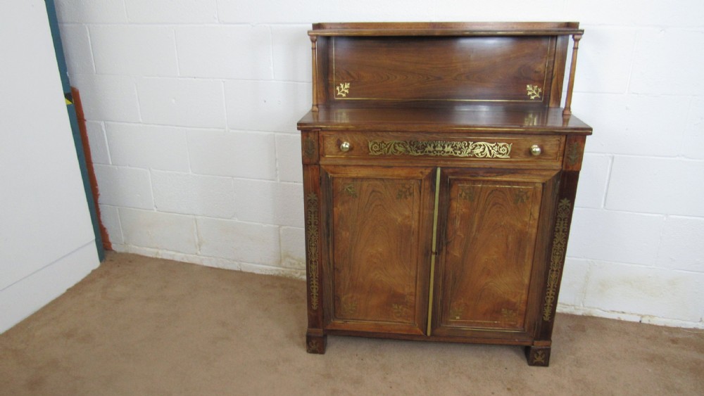 regency small brass chiffonier