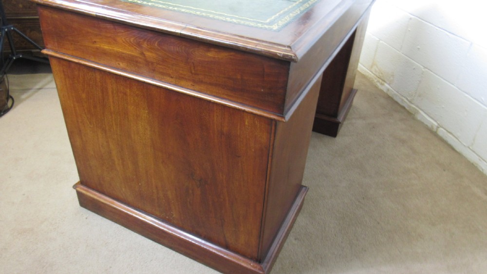Victorian mahogany pedestal desk  View X