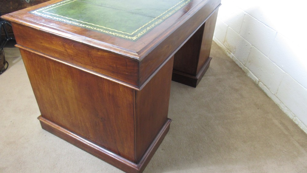 Victorian mahogany pedestal desk  View XV