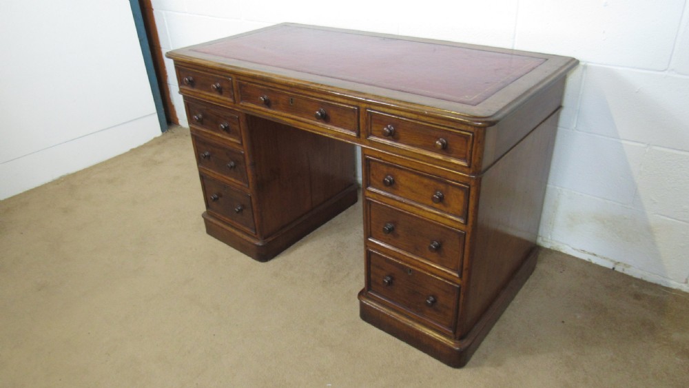 Victorian pedestal desk  View XI