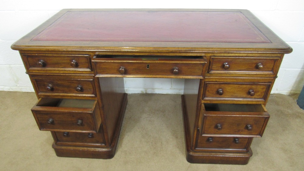 Victorian pedestal desk  View XVI