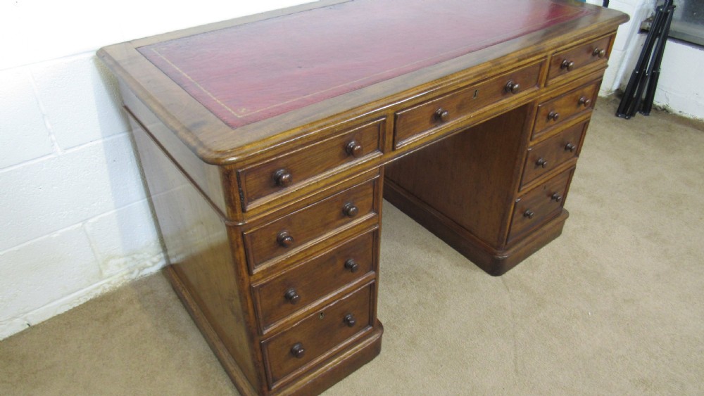 Victorian pedestal desk  View XVII