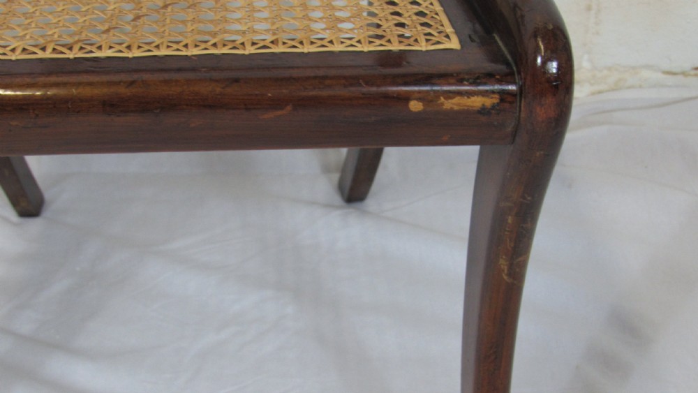 set of 4regency brass inlaid chairs View X