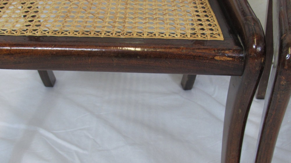 set of 4regency brass inlaid chairs View XI