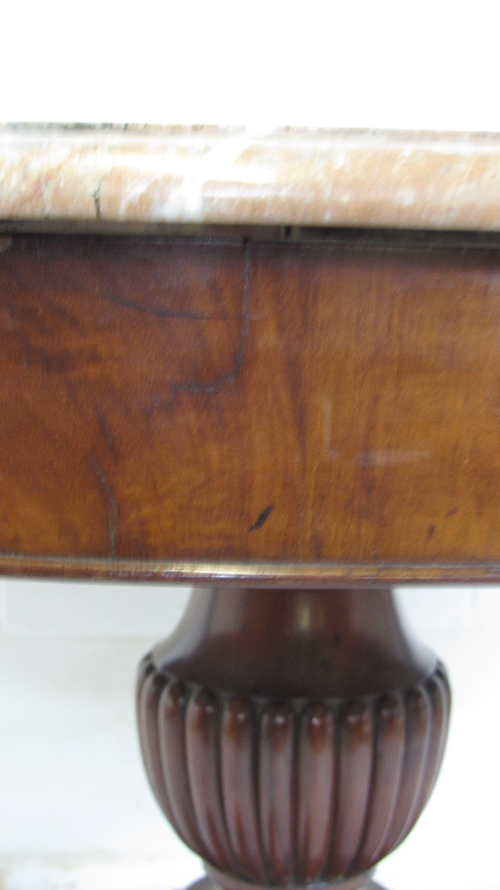 Superb marble topped  walnut centre table  View XI