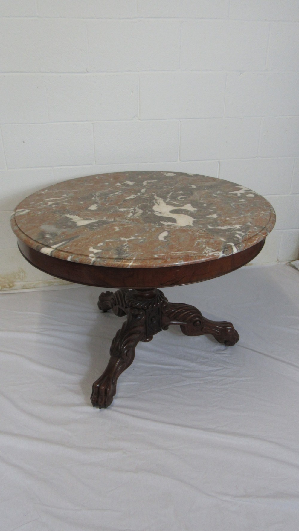 Superb marble topped  walnut centre table  View XIII
