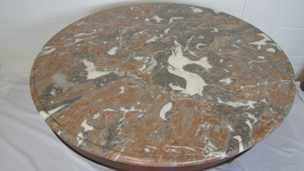 Superb marble topped  walnut centre table  View XIV