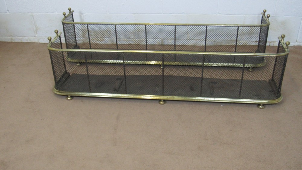 Near pair of brass and steel nursery fenders 
