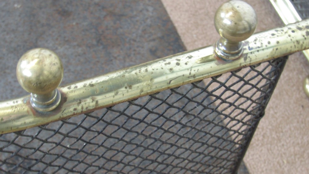 Near pair of brass and steel nursery fenders  View IV
