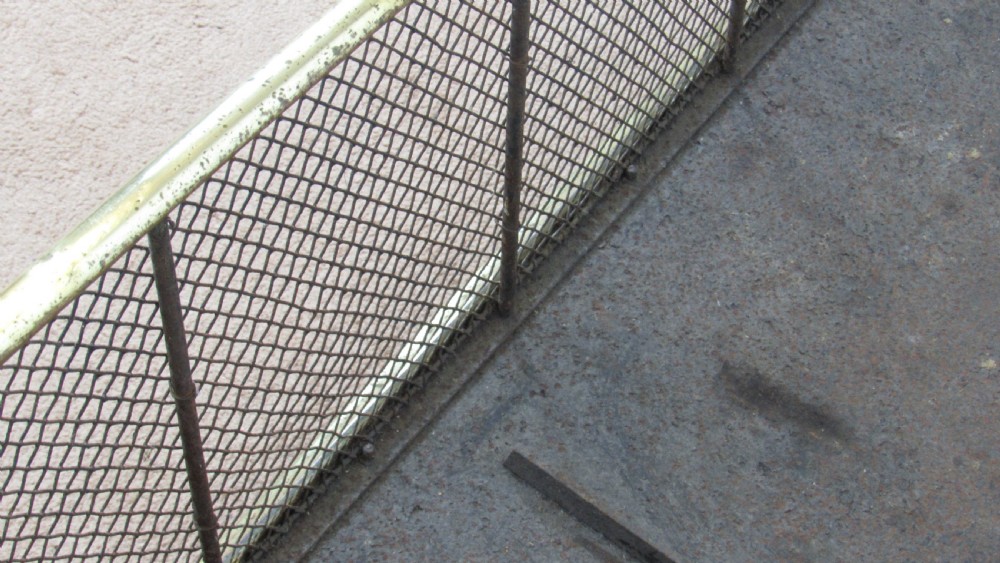 Near pair of brass and steel nursery fenders  View V