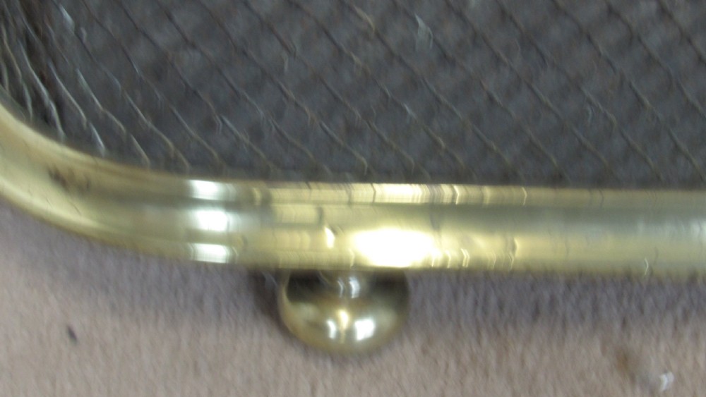 Near pair of brass and steel nursery fenders  View VI