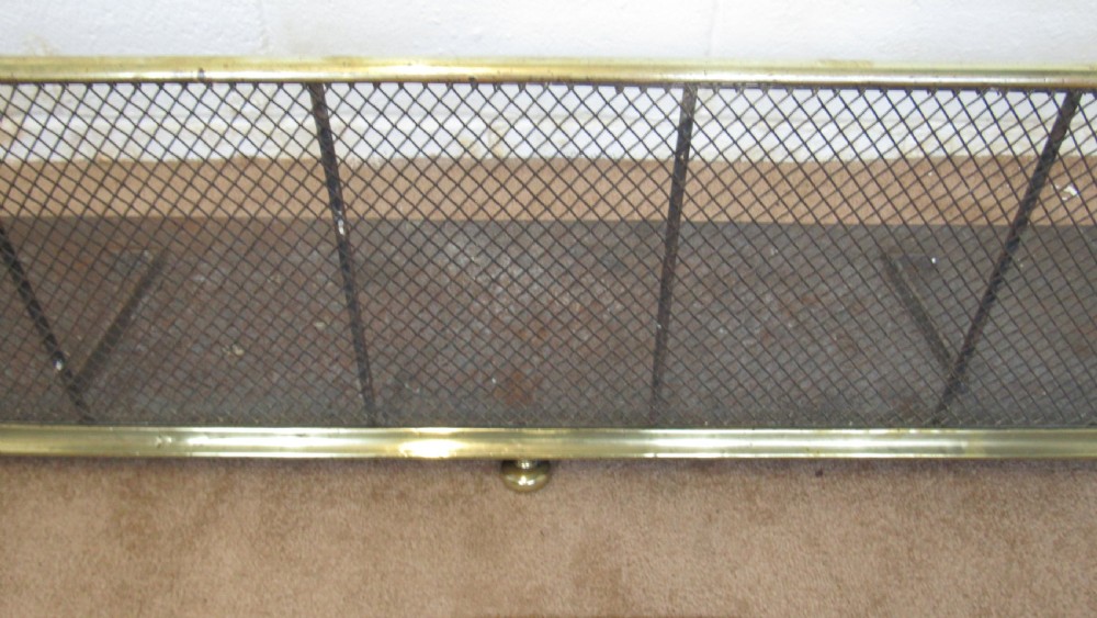 Near pair of brass and steel nursery fenders  View X