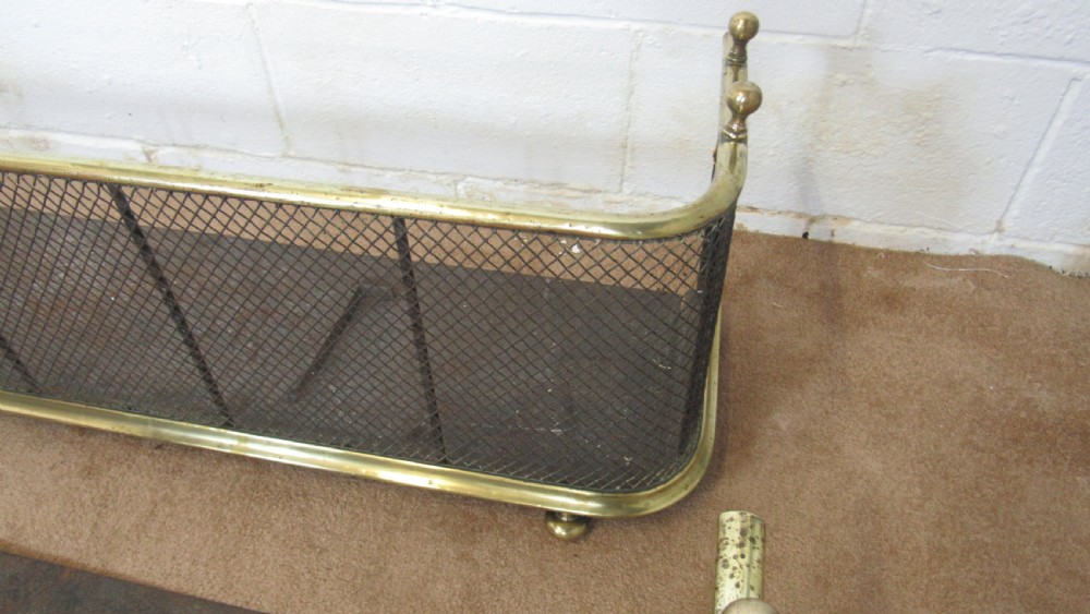 Near pair of brass and steel nursery fenders  View XI