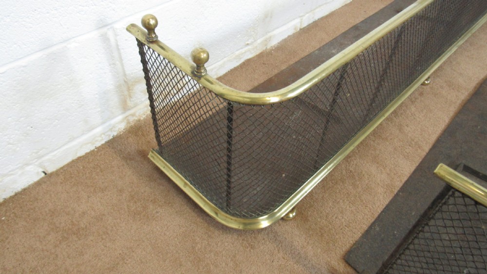 Near pair of brass and steel nursery fenders  View XII
