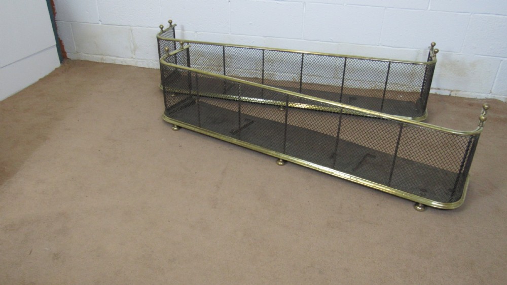 Near pair of brass and steel nursery fenders  View XIII