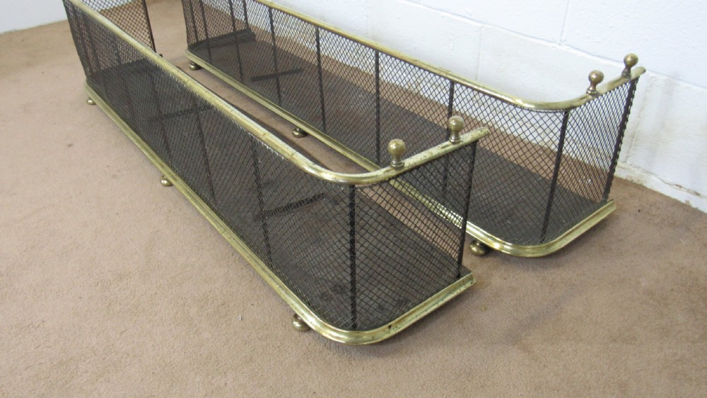 Near pair of brass and steel nursery fenders  View XIV