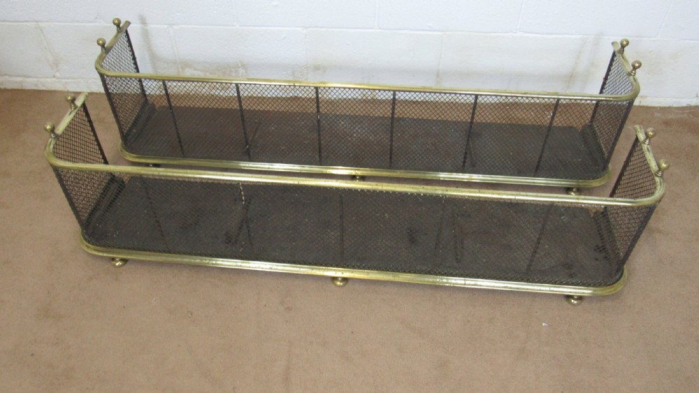 Near pair of brass and steel nursery fenders  View XV