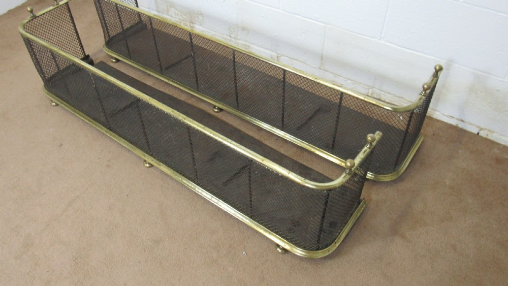 Near pair of brass and steel nursery fenders  View XVI