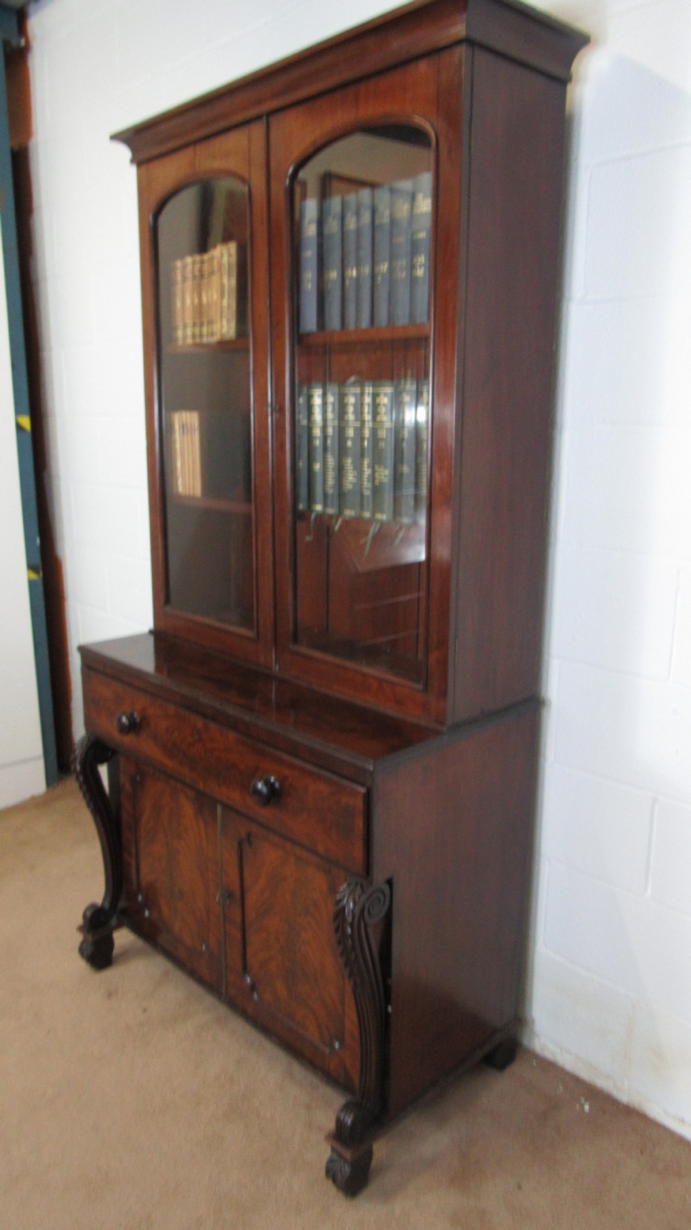 Mahogany secretaire bookcase  View XIII