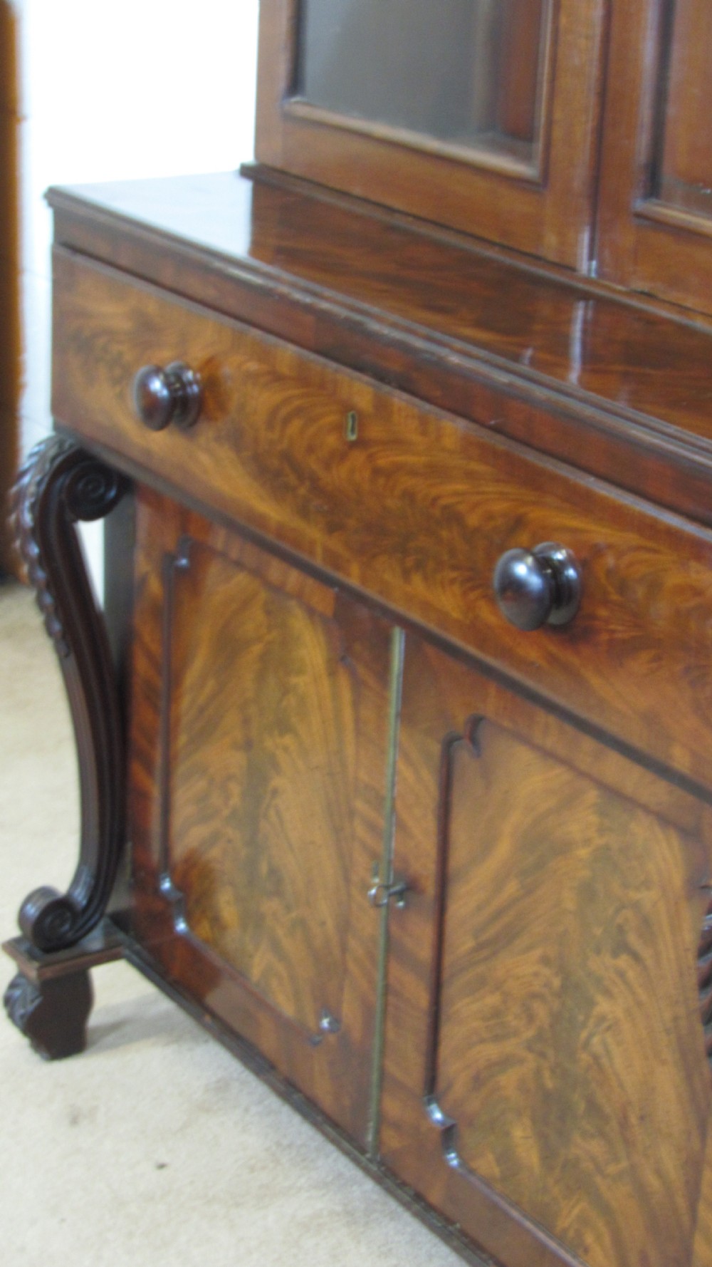 Mahogany secretaire bookcase  View XVI