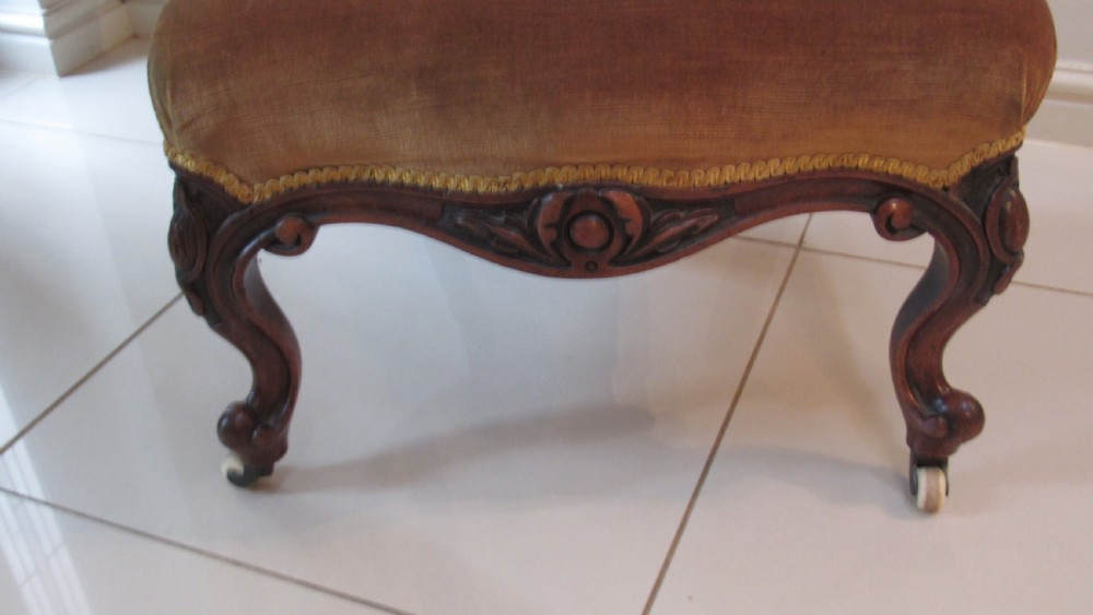 Walnut victorian lounge chair View IV