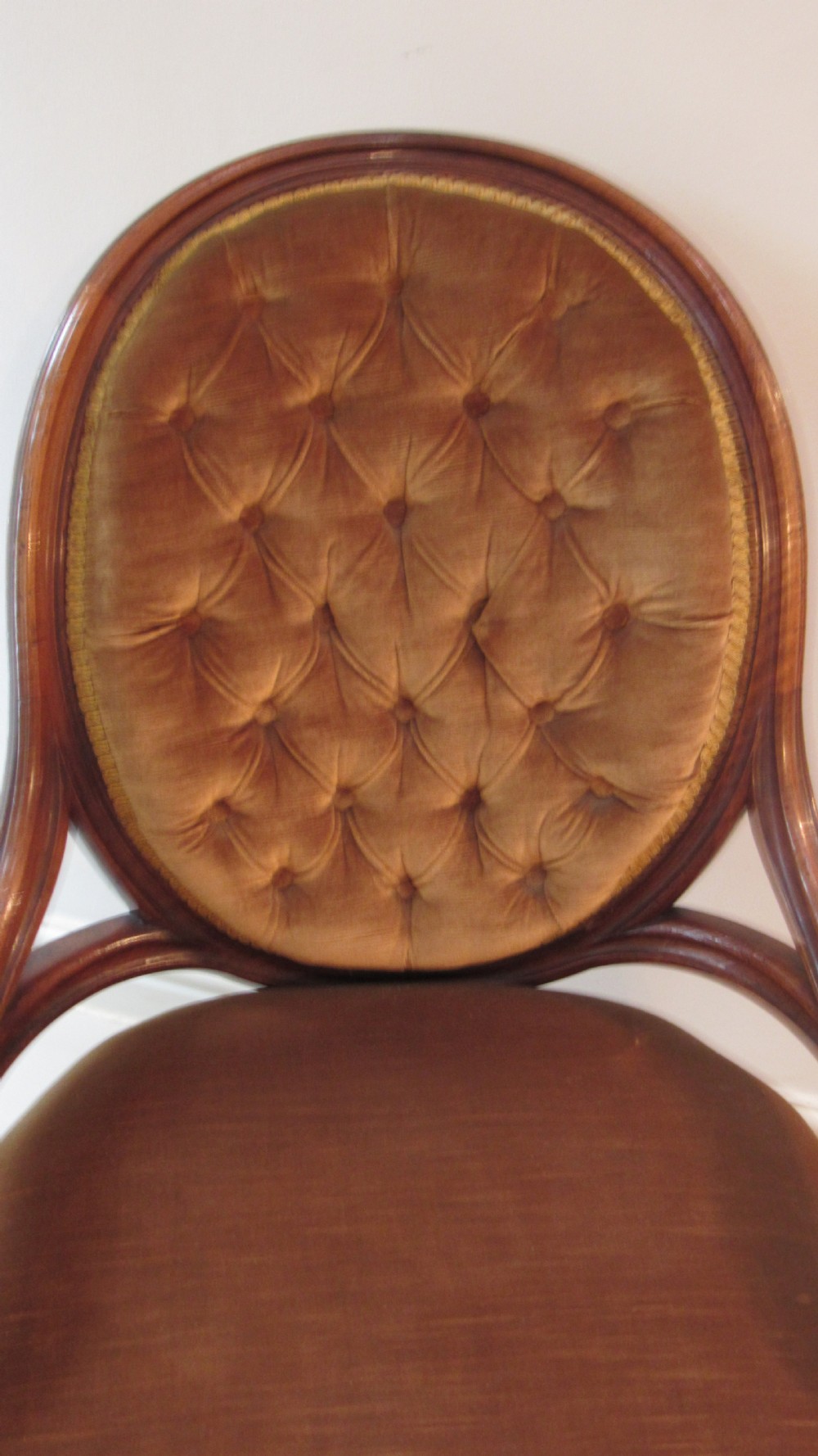 Walnut victorian lounge chair View VI