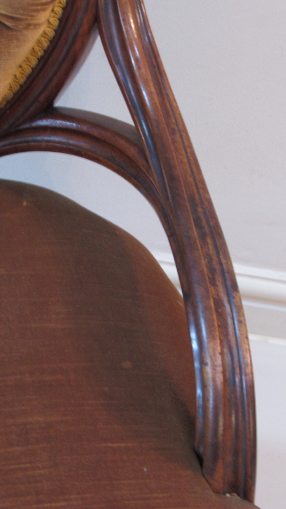 Walnut victorian lounge chair View VII