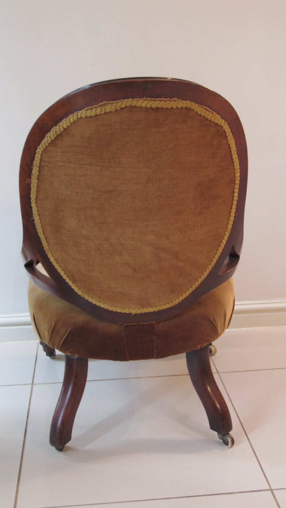 Walnut victorian lounge chair View XI