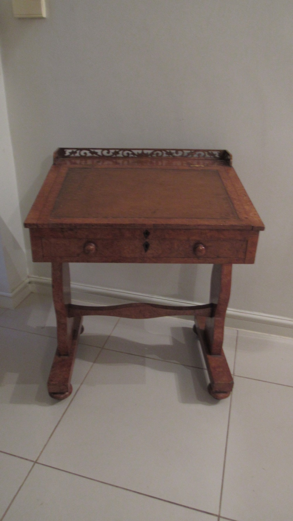 Superb burr oak desk