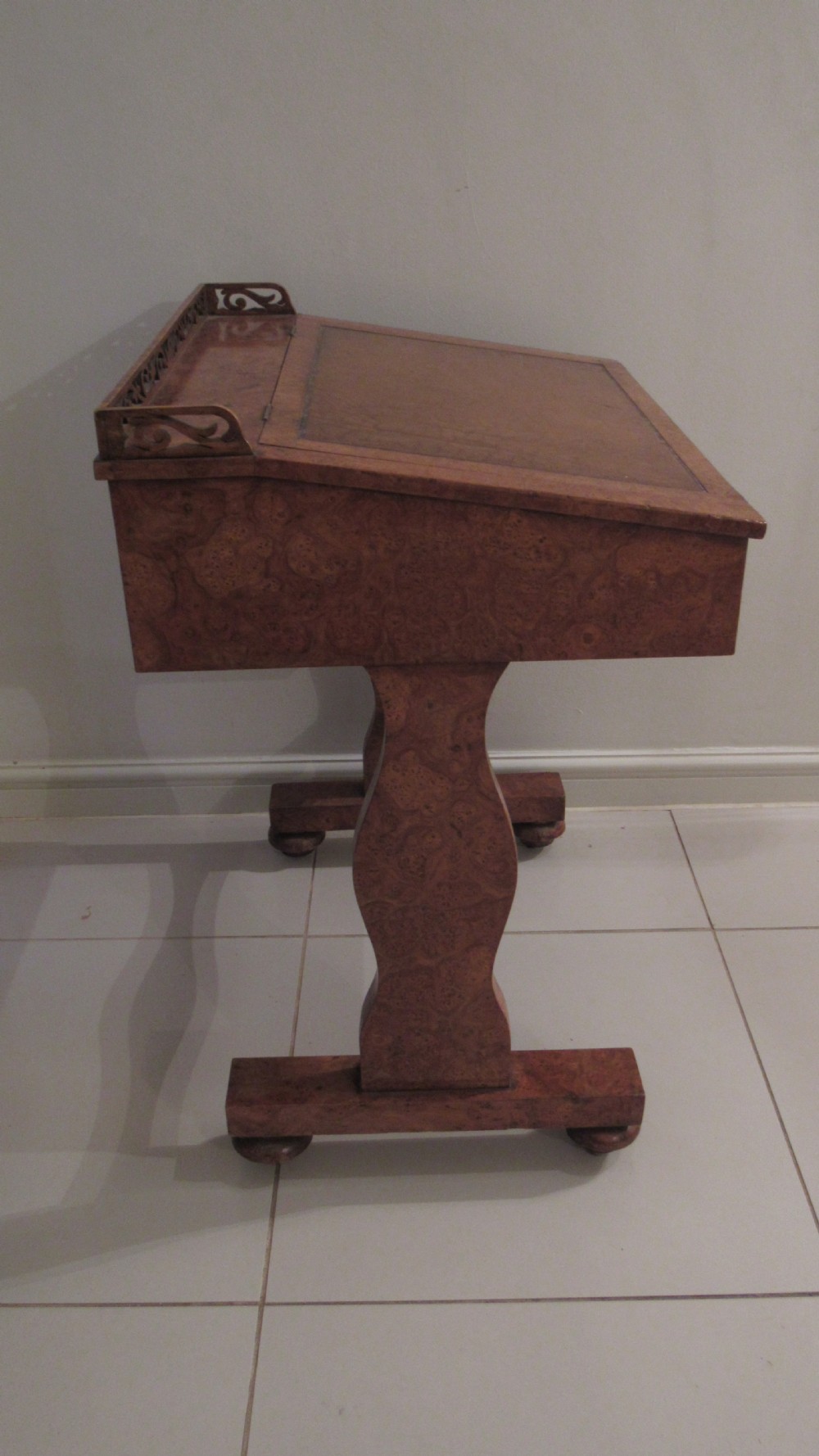 Superb burr oak desk View III
