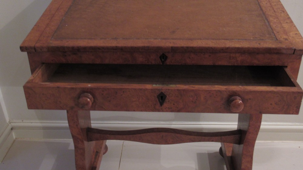 Superb burr oak desk View VIII
