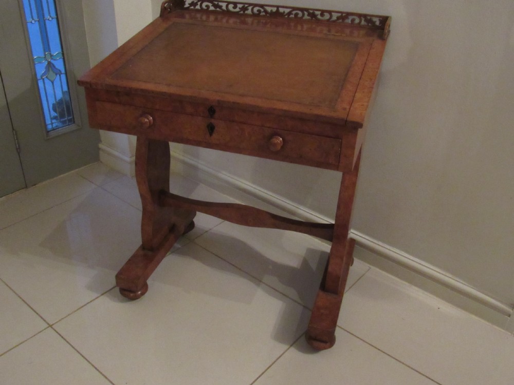 Superb burr oak desk View IX