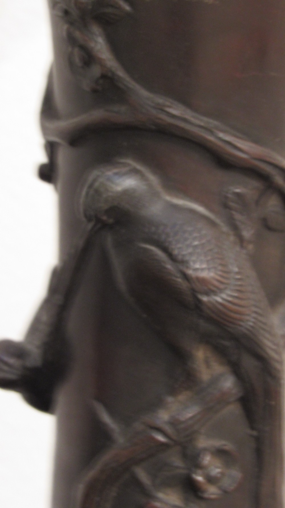 Pair Japanese bronze vases  View III