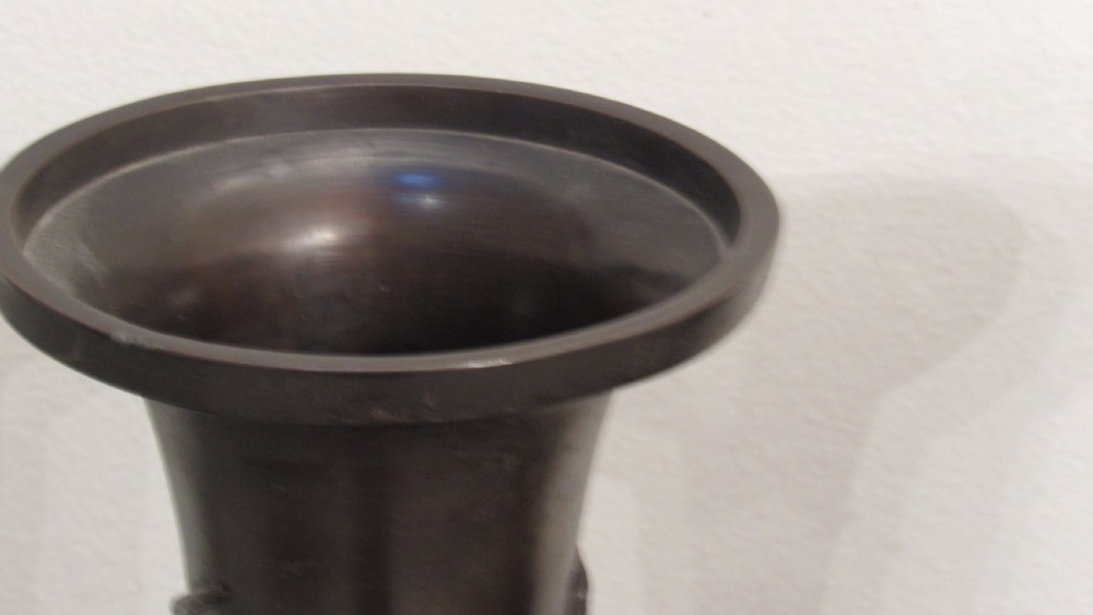 Pair Japanese bronze vases  View IX