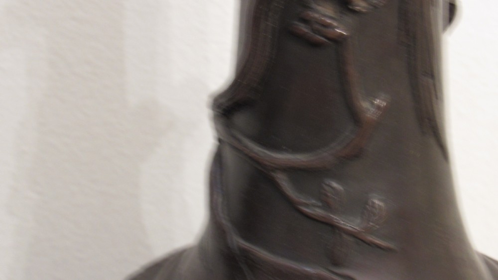 Pair Japanese bronze vases  View XII