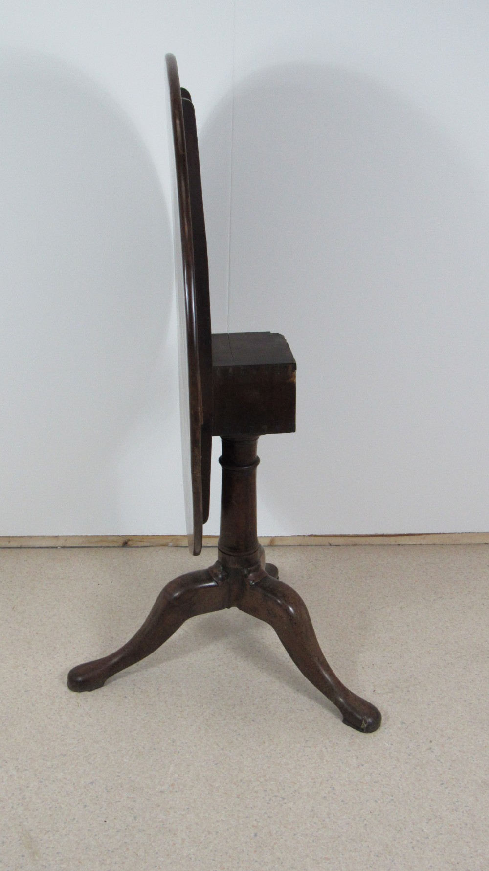 Georgian mahogany snap top table  View V