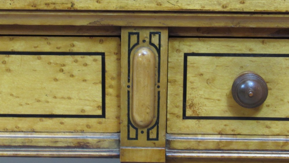 Very nice  satin birch pedestal desk  View V