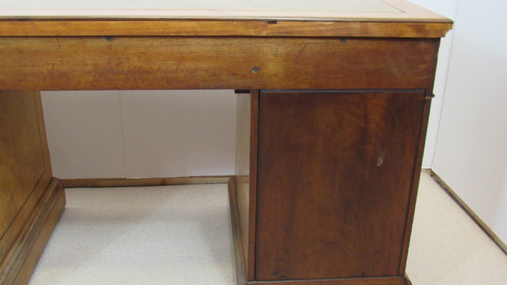 Very nice  satin birch pedestal desk  View IX