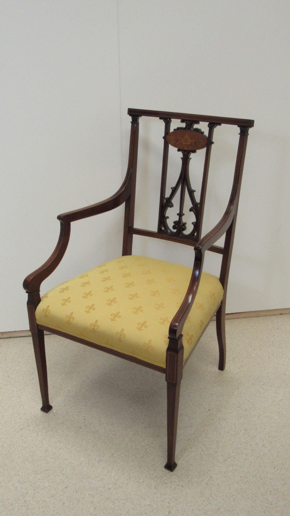 Lovely Edwardian inlaid arm chair