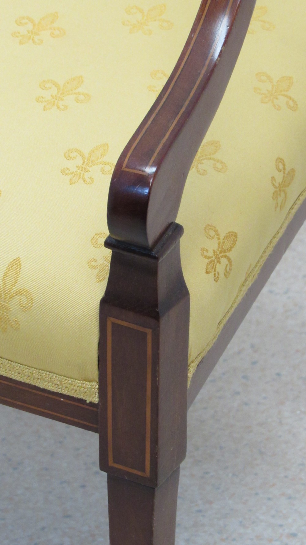 Lovely Edwardian inlaid arm chair View II