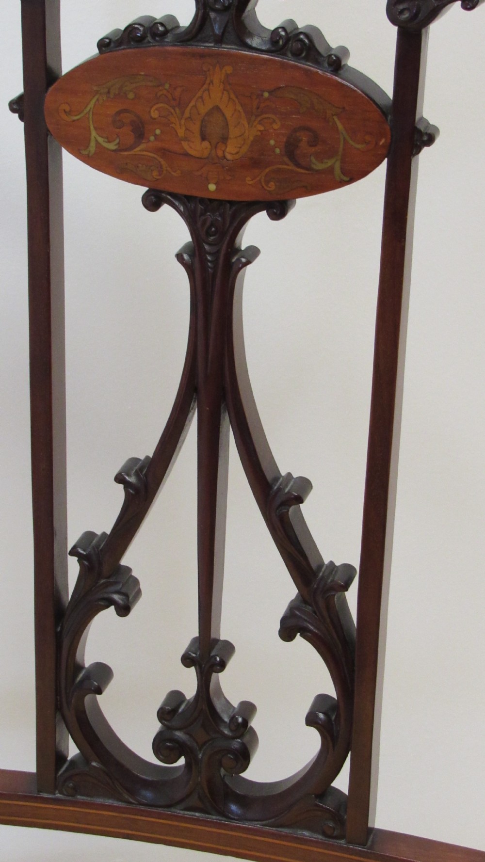 Lovely Edwardian inlaid arm chair View IV