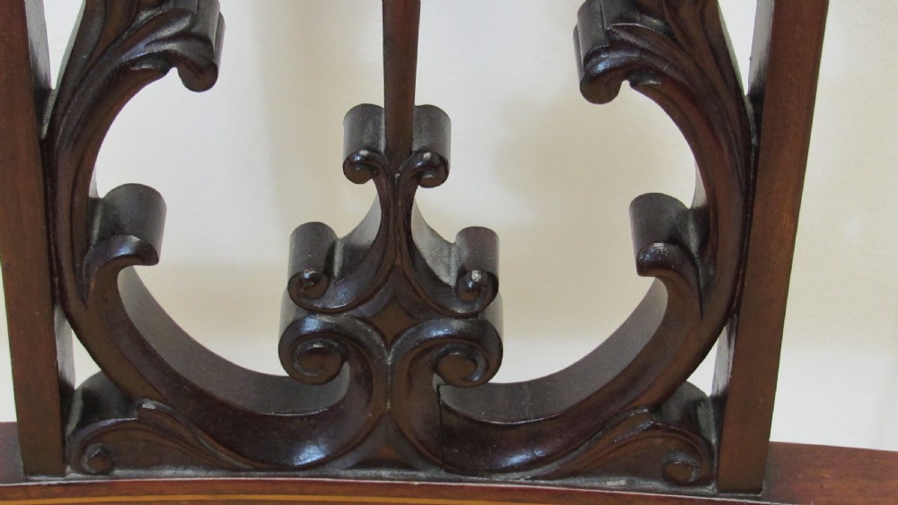 Lovely Edwardian inlaid arm chair View XVI