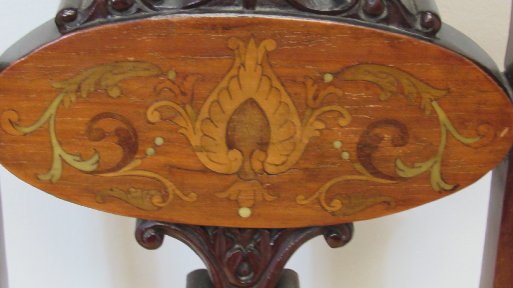 Lovely Edwardian inlaid arm chair View XVII