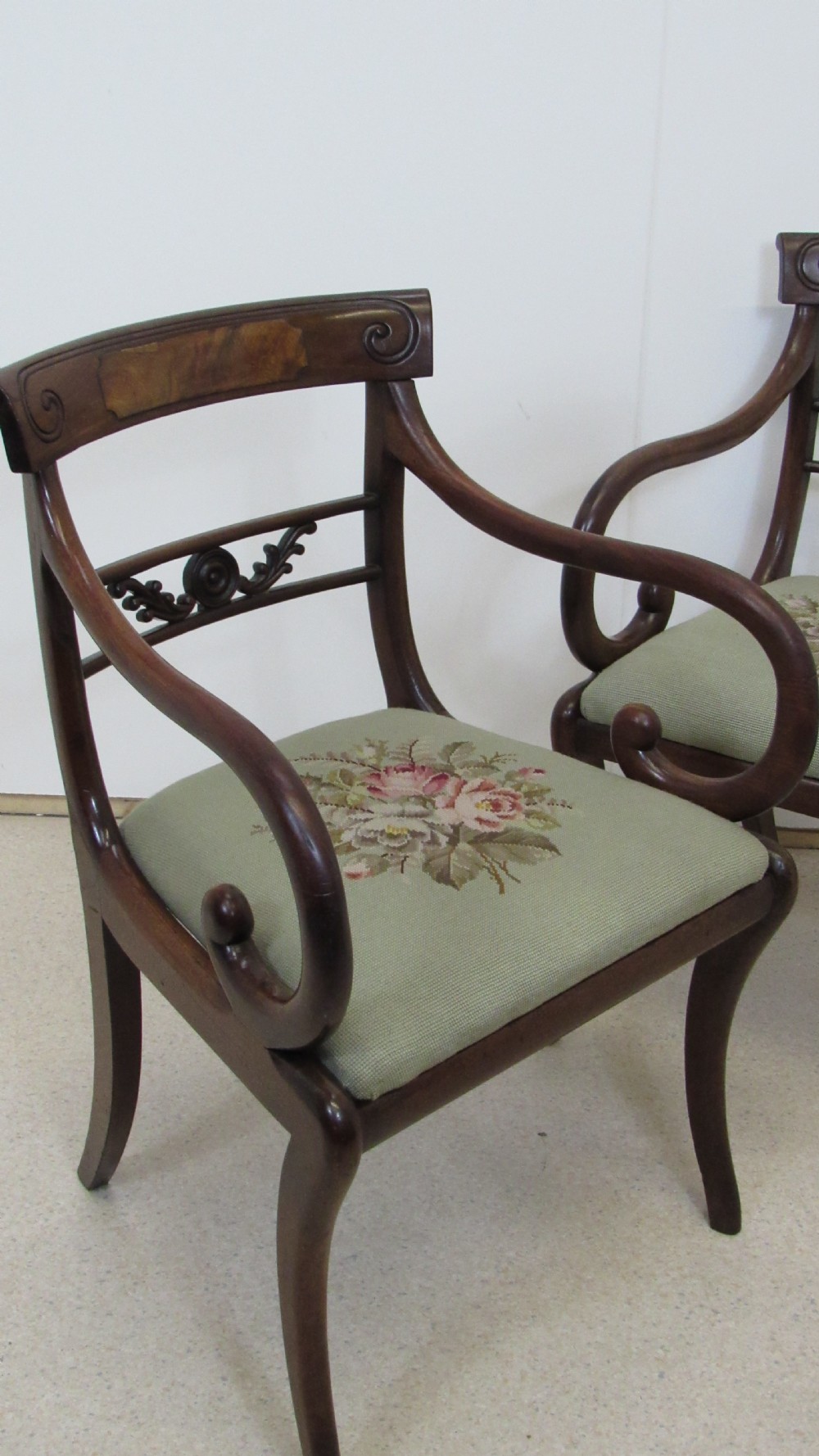 Lovely pair of regency carver chairs  View II