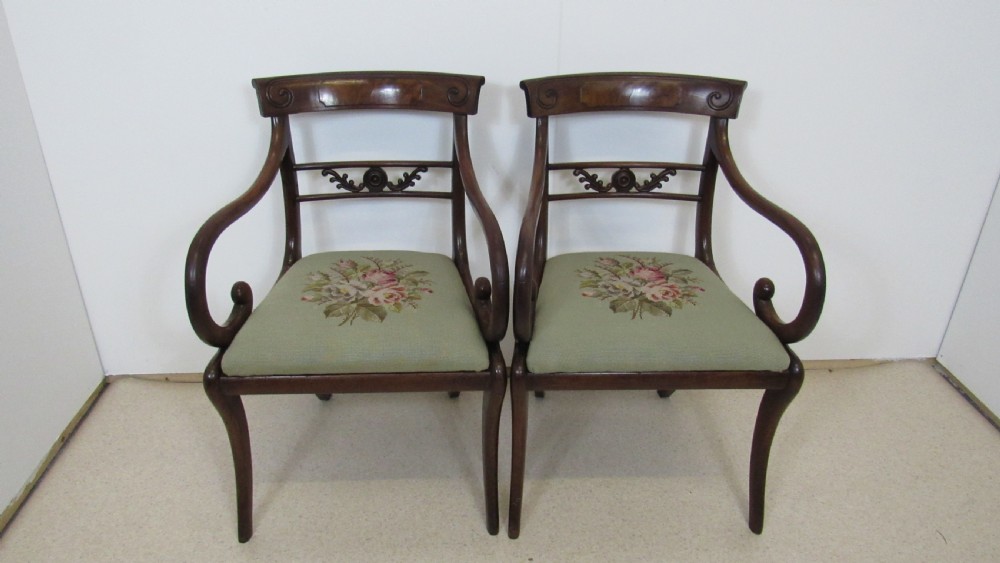 Lovely pair of regency carver chairs  View IV